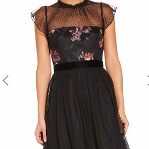 NWT Adrianna Papell tule, floral dress